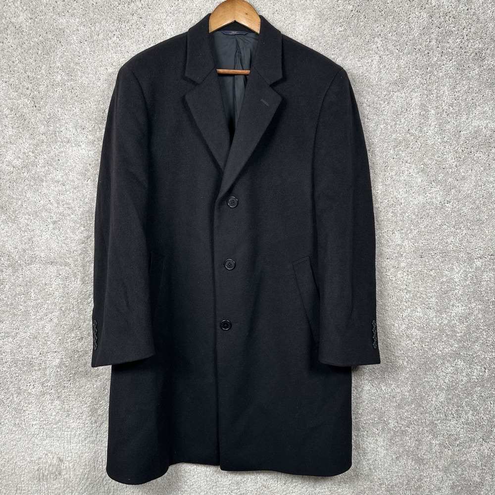 Brooks Brothers Men's Wool Cashmere Blend Overcoat Size 40S Charcoal Gray